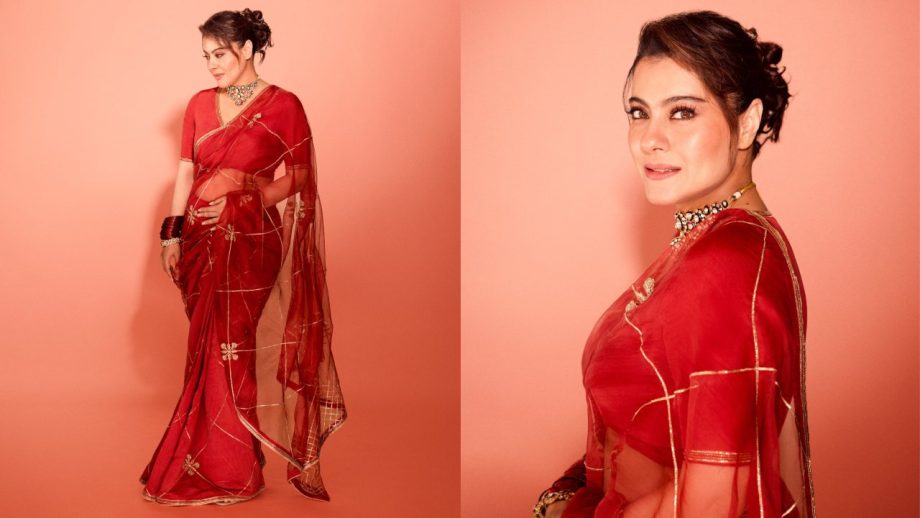 Karwa Chauth Saree Looks: Sonali Bendre, Kajol Devgan, Rani Mukerji & Madhuri Dixit Embrace Ethnic Elegance 1