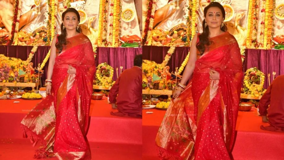 Karwa Chauth Saree Looks: Sonali Bendre, Kajol Devgan, Rani Mukerji & Madhuri Dixit Embrace Ethnic Elegance 1