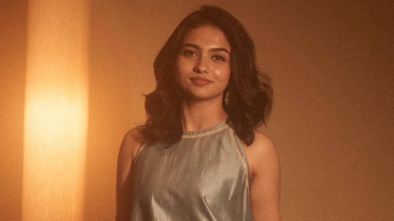 Mamitha Baiju Adds Festive Glow In Blue Silk Top And Skirt 1