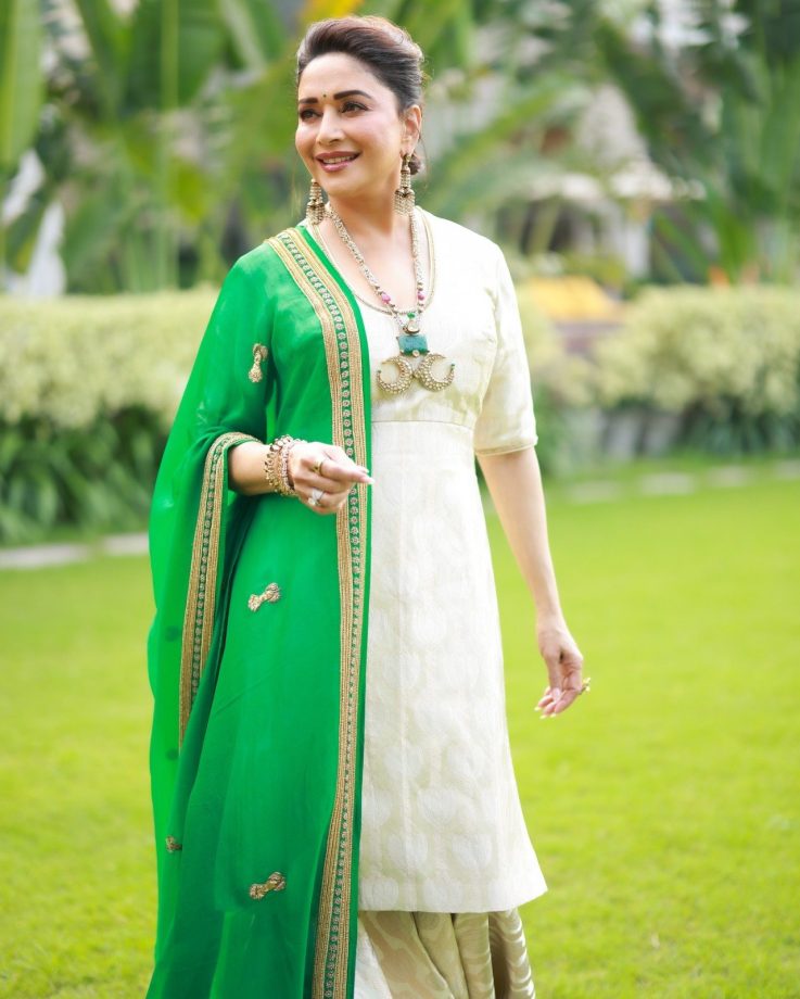 Navratri Day 2 Color White: Alia Bhatt, Madhuri Dixit And Mrunal Thakur Inspire Divine Elegance 1