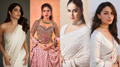 Navratri Day 2 White Fashion: Genelia Deshmukh, Alia Bhatt, Janhvi Kapoor, Ananya Panday And Bhumi Pednekkar Serve Festive Glamour