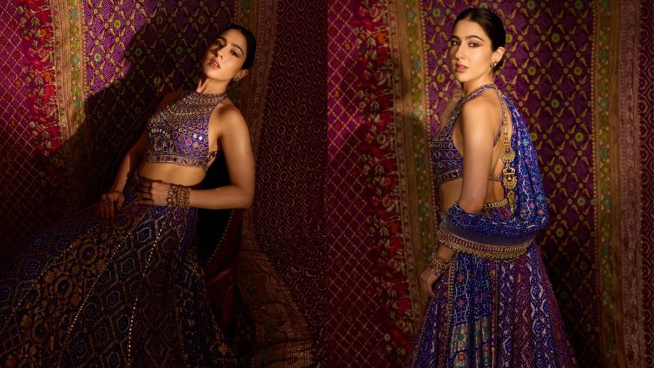 Navratri Day 4 Special: Alaya F, Sara Ali Khan, Alia Bhatt And Mrunal Thakur Make Royal Blue Lehengas Look Stunning 1