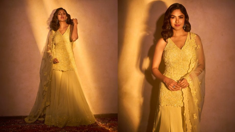 Navratri Day 5 Color Yellow: Alia Bhatt, Mrunal Thakur To Trisha Krishnan Inspired Festive Glamour 1