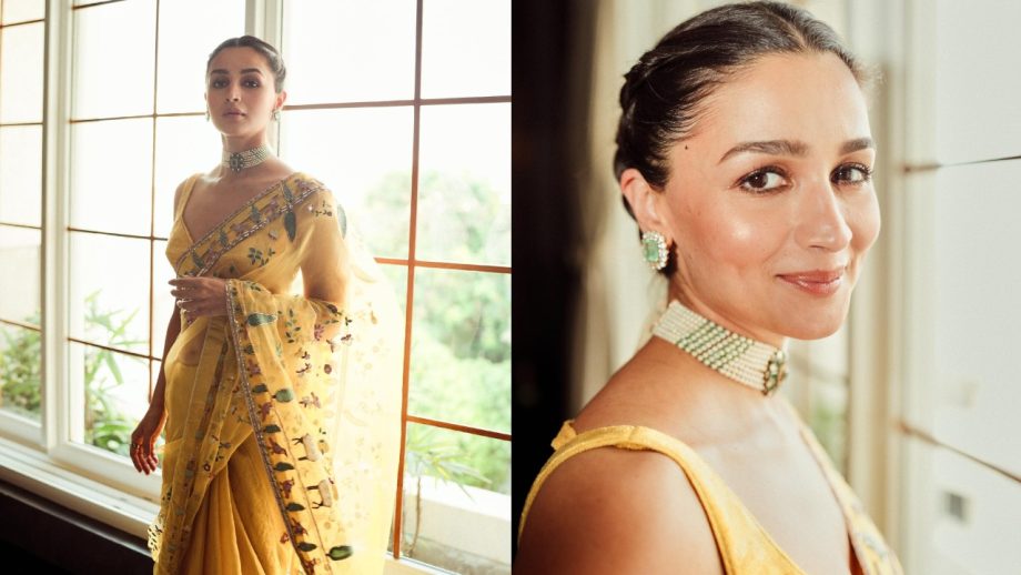Navratri Day 5 Color Yellow: Alia Bhatt, Mrunal Thakur To Trisha Krishnan Inspired Festive Glamour 1