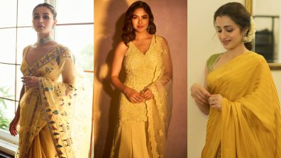 Navratri Day 5 Color Yellow: Alia Bhatt, Mrunal Thakur To Trisha Krishnan Inspired Festive Glamour