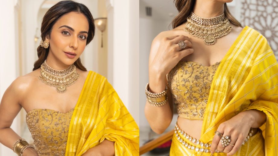 Navratri Day 5 Color Yellow: Alia Bhatt, Mrunal Thakur To Trisha Krishnan Inspired Festive Glamour 1