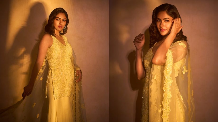 Navratri Day 5 Color Yellow: Alia Bhatt, Mrunal Thakur To Trisha Krishnan Inspired Festive Glamour 1