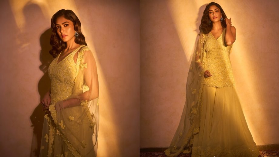 Navratri Day 5 Color Yellow: Alia Bhatt, Mrunal Thakur To Trisha Krishnan Inspired Festive Glamour 1