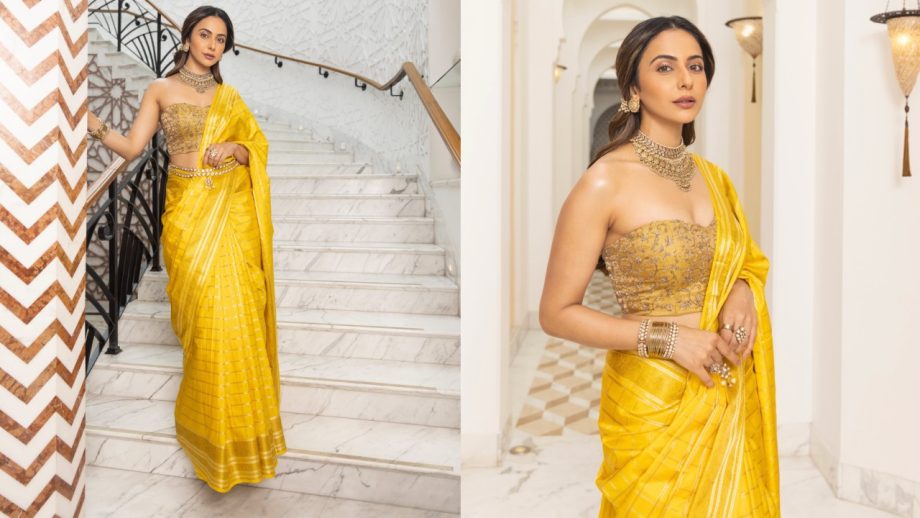 Navratri Day 5 Color Yellow: Alia Bhatt, Mrunal Thakur To Trisha Krishnan Inspired Festive Glamour 1