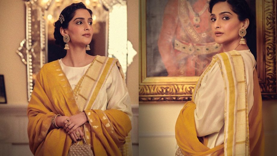 Navratri Day 5 Yellow Outfits: Sonam Kapoor, Katrina Kaif, Karisma Kapoor And Sonali Bendre Serve Festive Elegance In Sarees 1