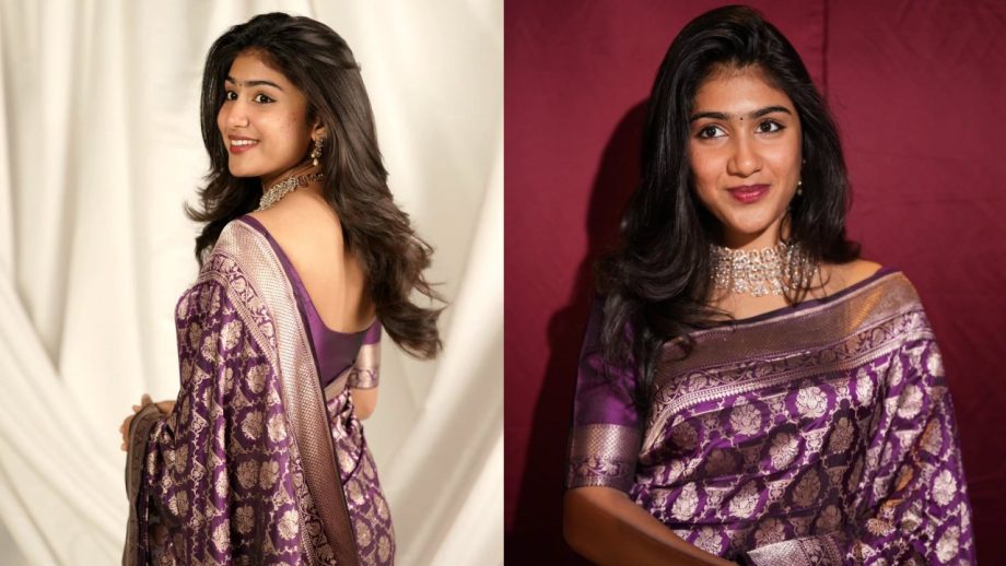 Navratri Day 8 (Oct 18,2026) Janhvi Kapoor, Suhana Khan, Mrunal Thakur & Riya Shibu Serve Stunning Purple Saree Looks 1