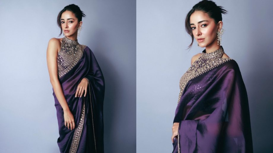 Navratri Day 8 (October 18) Purple Saree: Alia Bhatt, Madhuri Dixit, Ananya Panday And Others Serve Stunning Ethnic Looks 1