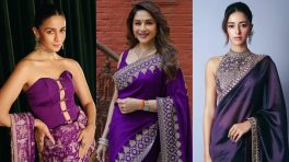 Navratri Day 8 (October 18) Purple Saree: Alia Bhatt, Madhuri Dixit, Ananya Panday And Others Serve Stunning Ethnic Looks