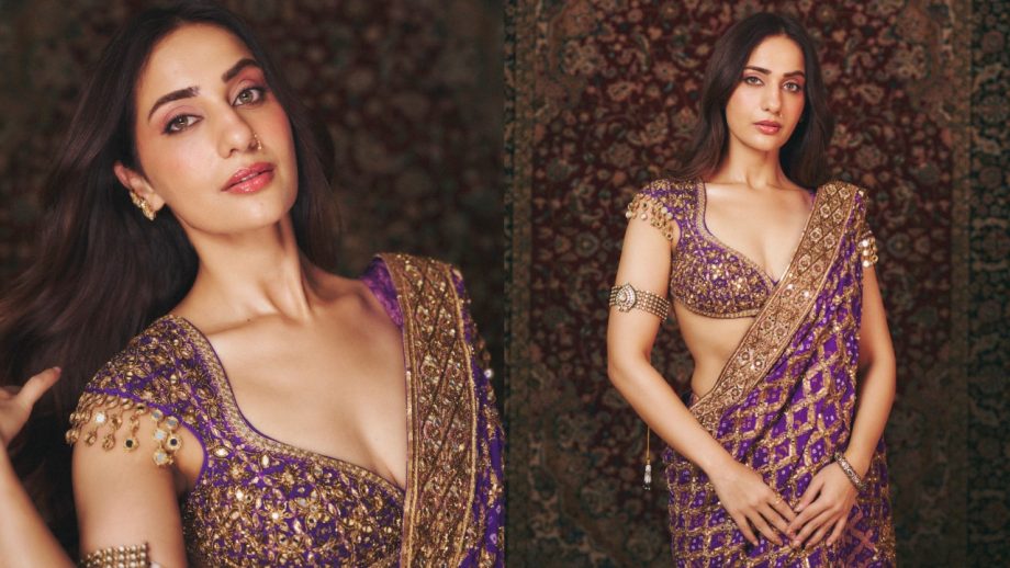 Navratri Day 8 (October 18) Purple Saree: Alia Bhatt, Madhuri Dixit, Ananya Panday And Others Serve Stunning Ethnic Looks 1