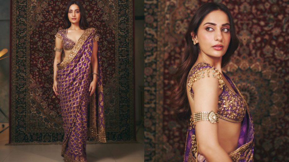 Navratri Day 8 (October 18) Purple Saree: Alia Bhatt, Madhuri Dixit, Ananya Panday And Others Serve Stunning Ethnic Looks 1