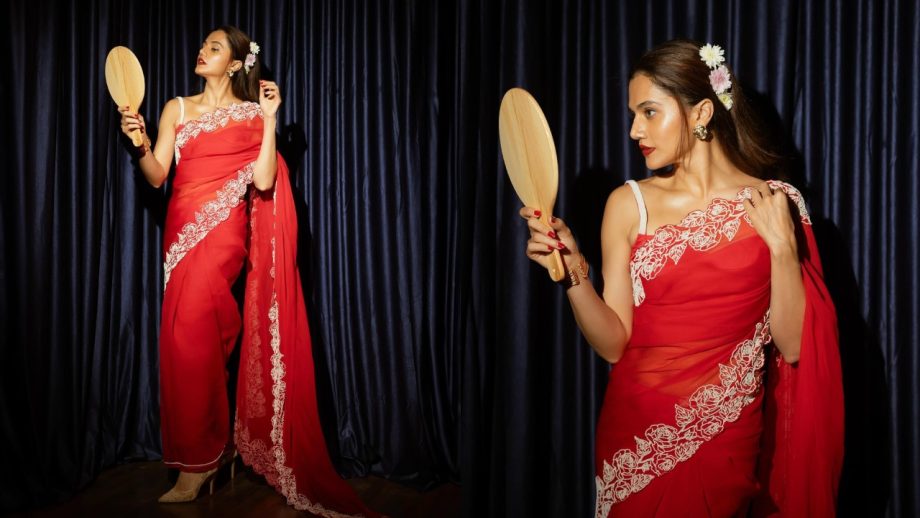 Navratri Red Outfit Ideas For Day 3: Disha Patani, Jacqueline Fernandez, Taapsee Pannu, Shilpa Shetty & Kareena Kapoor 1