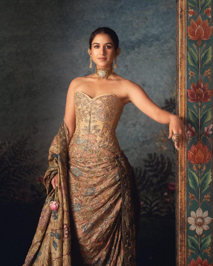 Radhika Merchant Steals The Show In A Hand Painted Antique Gold Attire—Sneak Peek 1