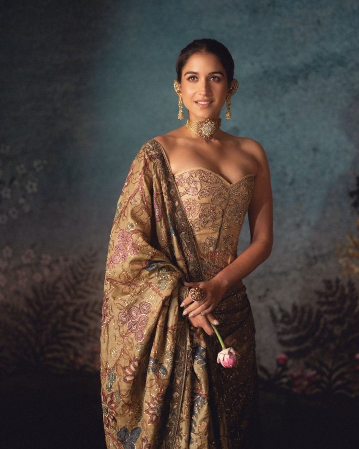 Radhika Merchant Steals The Show In A Hand Painted Antique Gold Attire—Sneak Peek 1