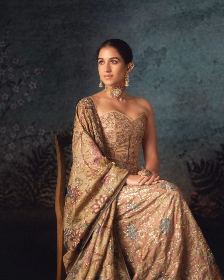 Radhika Merchant Steals The Show In A Hand Painted Antique Gold Attire—Sneak Peek 1
