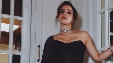 Sanya Malhotra Makes A Bold Statement In A Black Off-Shoulder Fit