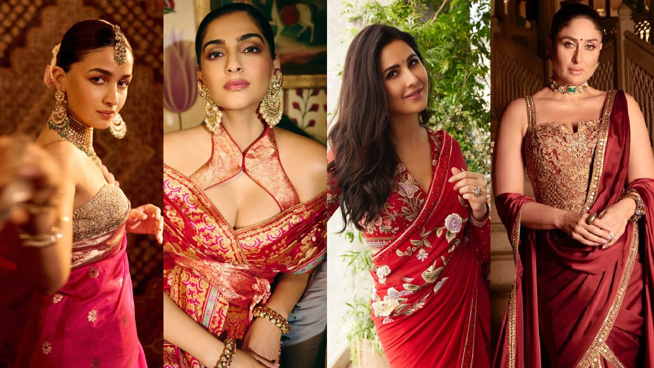 Saree Fashion: Alia Bhatt, Sonam Kapoor, Deepika Padukone, Katrina Kaif And Kareena Kapoor Khan Serve Stunning Ethnic Looks 1