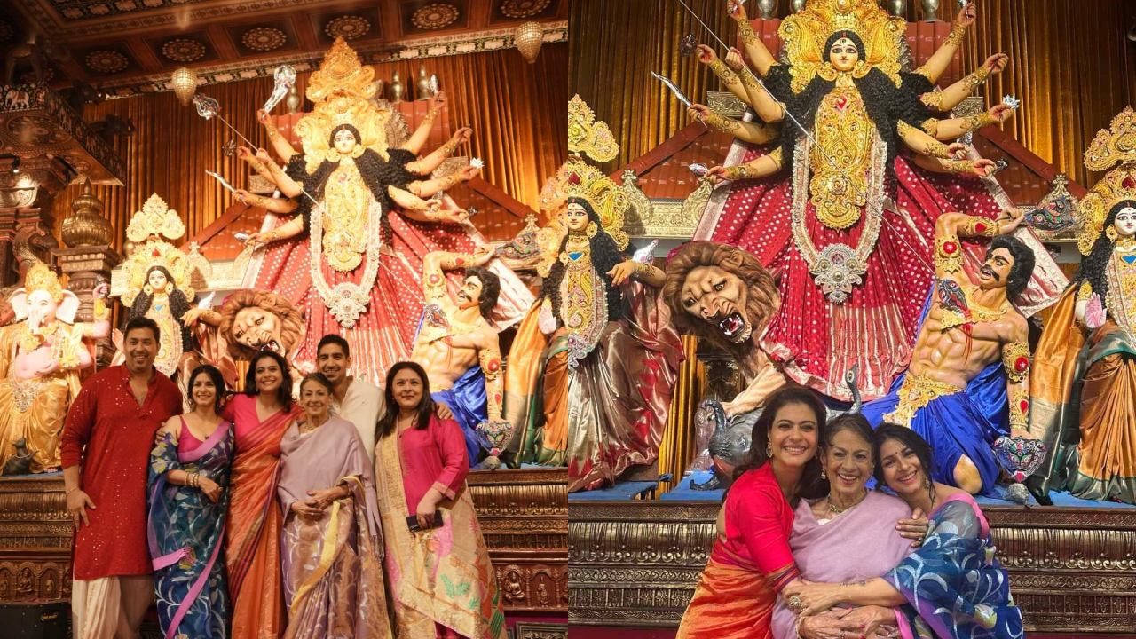 Sneak Peek Into Kajol And Tanishaa's Durga Puja Celebration With Mother Tanuja Mukerji 1