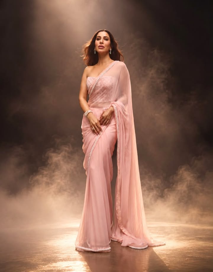Sophie Choudry In Pink Saree At Mijwan Fashion Show, Serves Elegant Style Goals 1