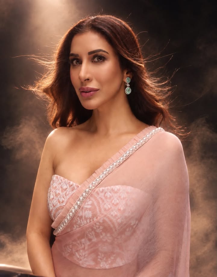 Sophie Choudry In Pink Saree At Mijwan Fashion Show, Serves Elegant Style Goals 1