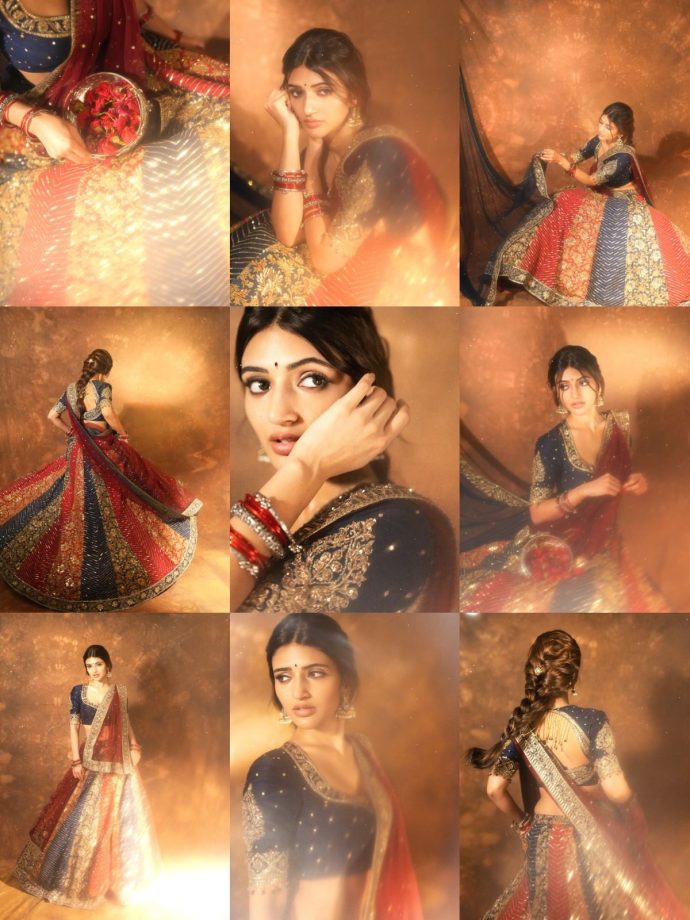 Sreeleela’s Multicolour Lehenga And Classic Plait Hairstyle Are A Match Made In Festive Heaven 1
