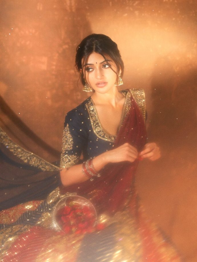 Sreeleela’s Multicolour Lehenga And Classic Plait Hairstyle Are A Match Made In Festive Heaven 1