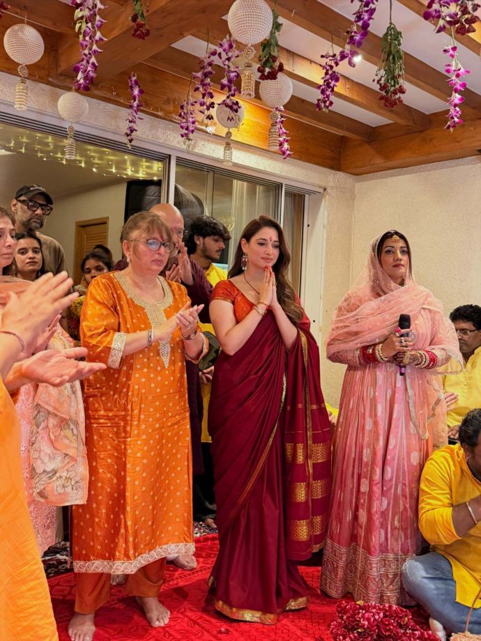 Tamannaah Bhatia's Unseen Spiritual Side: Actress Immerses Herself In Mata Ki Chowki On Navratri Day 1 1
